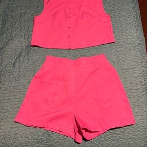 SHEIN Pink Shorts and vest set